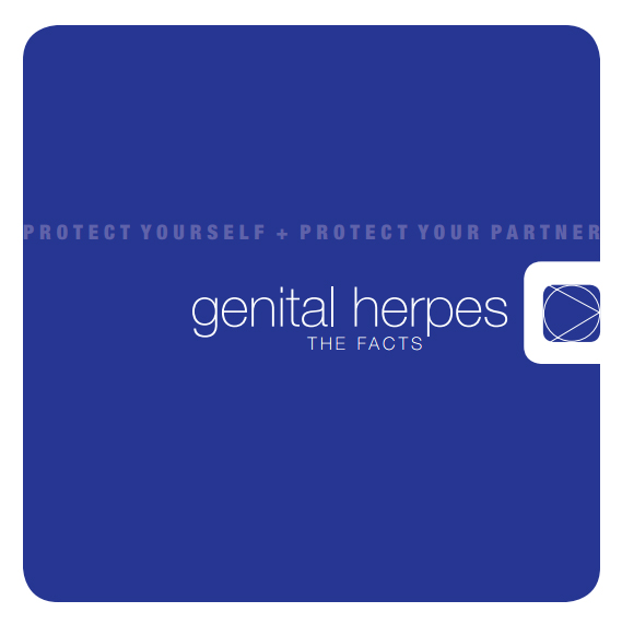 Cover of the Genital Herpes fold-out informational CDC brochure that is available for order