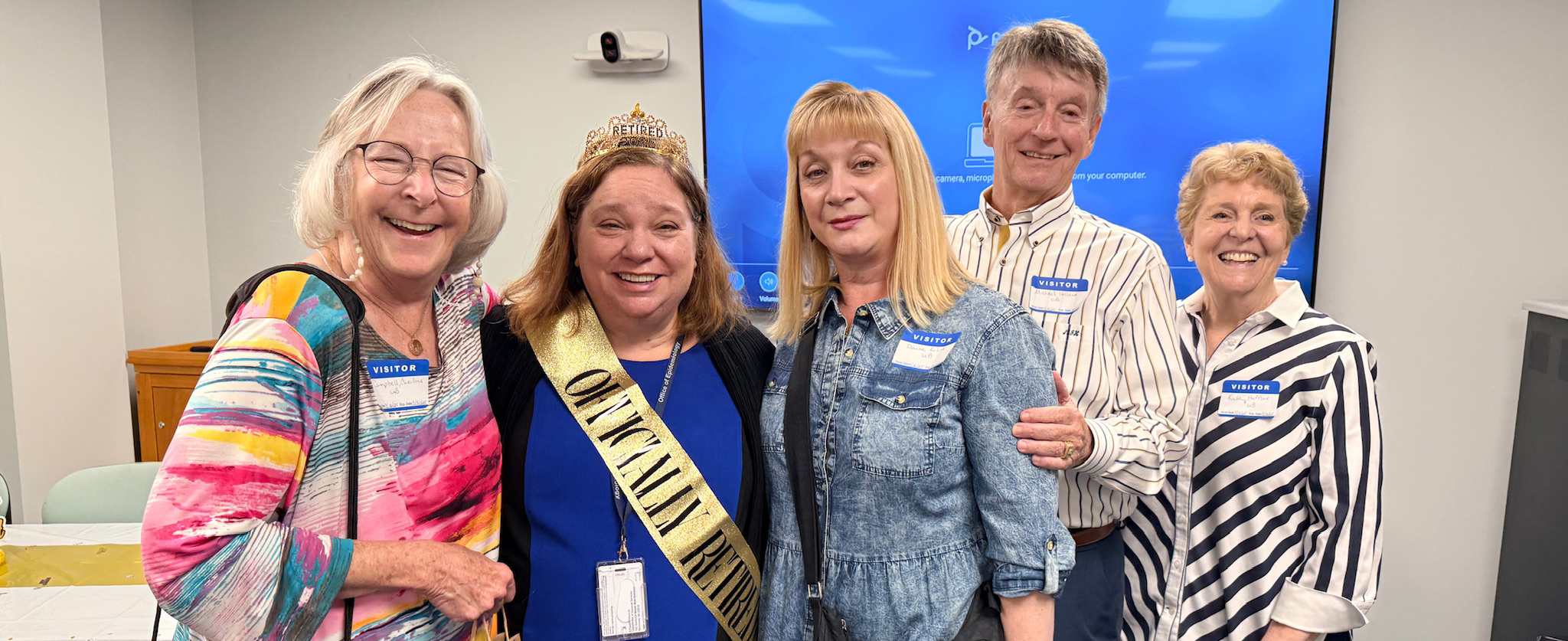 Photo of Elaine Martin's retirement lunch