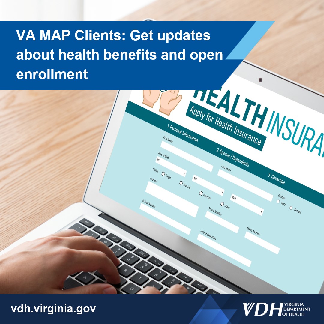 Image promoting learning about open enrollment for VA MAP clients