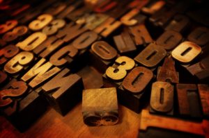 Jumbled letters and numbers