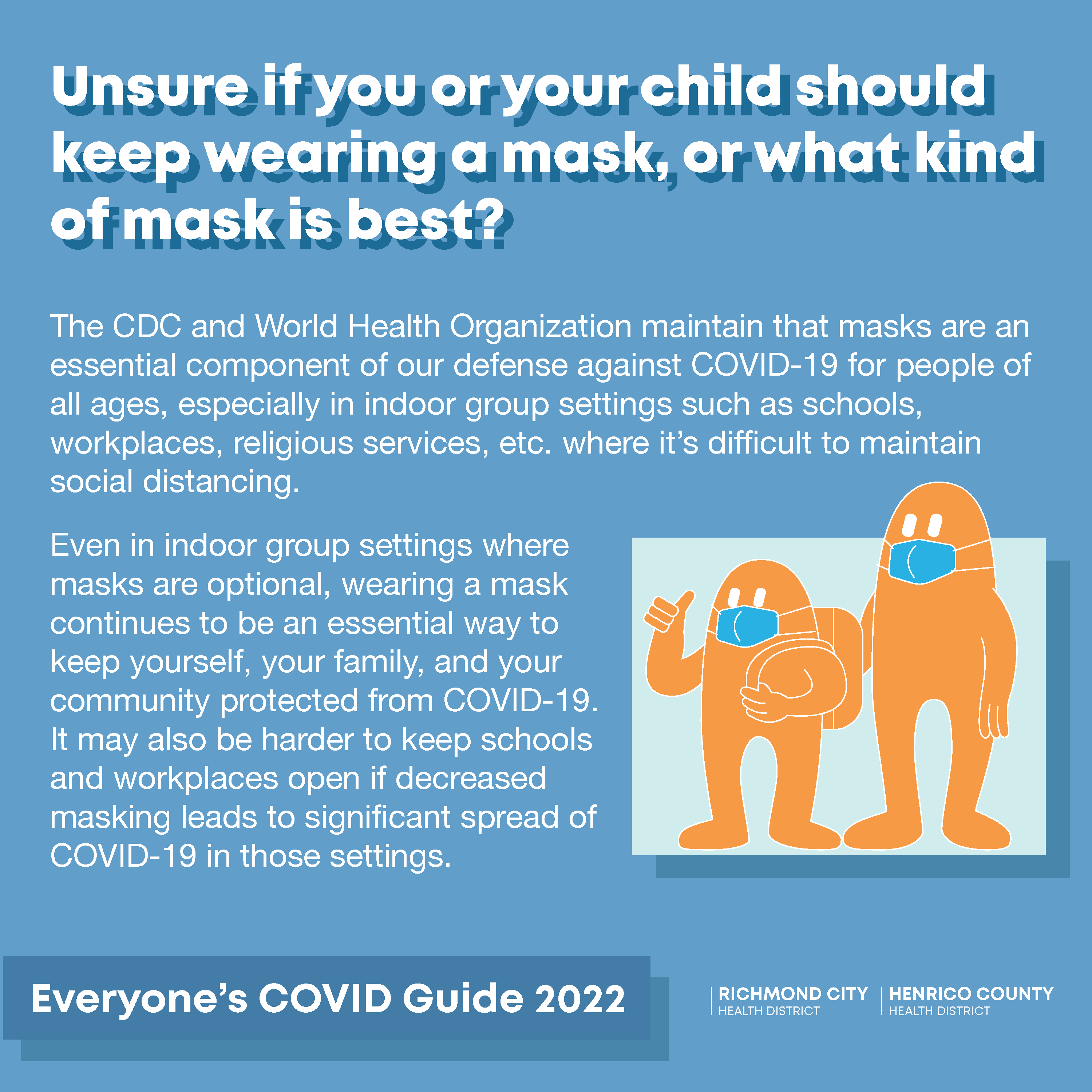 Information about mask wearing for children to prevent spread of COVID-19