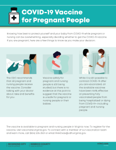 Information about the COVID-19 vaccine for pregnant people.