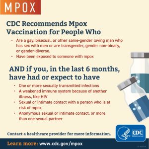 CDC Mpox vaccine recommendations