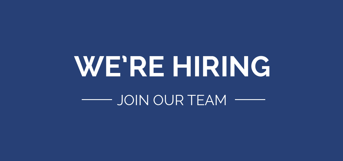 We're hiring - Join our team