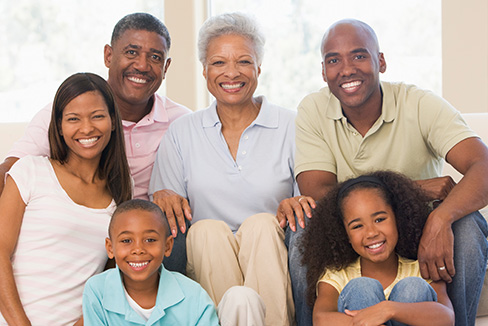 Foto de una familia extendida