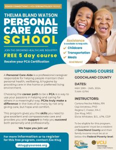 Personal Care AID School flyer