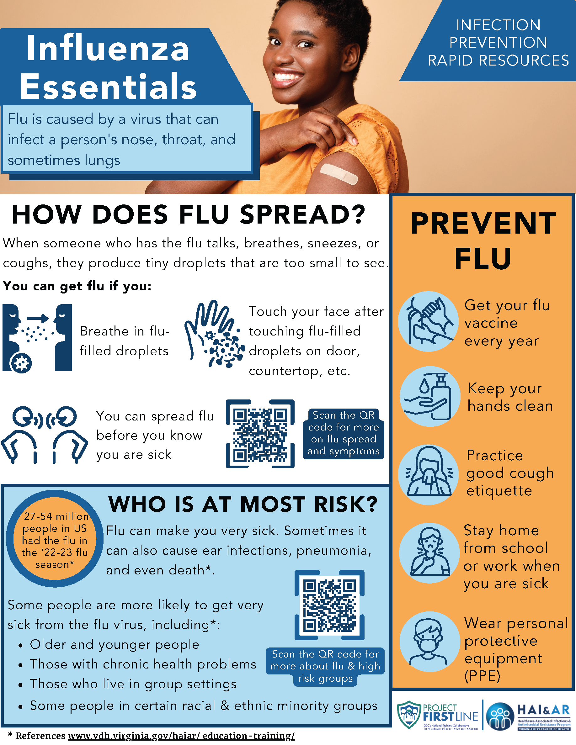 Mini-image of the Influenza Essentials informational flyer.