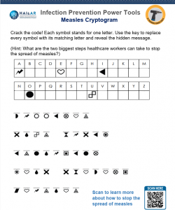 Infection Prevention Cryptogram on Measles