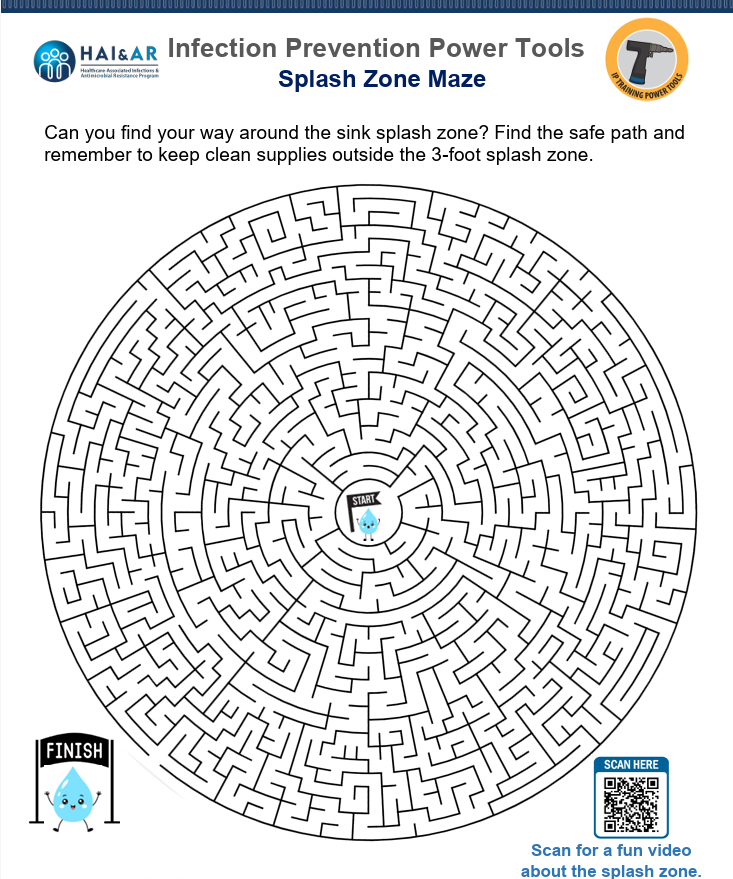 Splash Zone Maze Infection Prevention Maze on Splash Zones