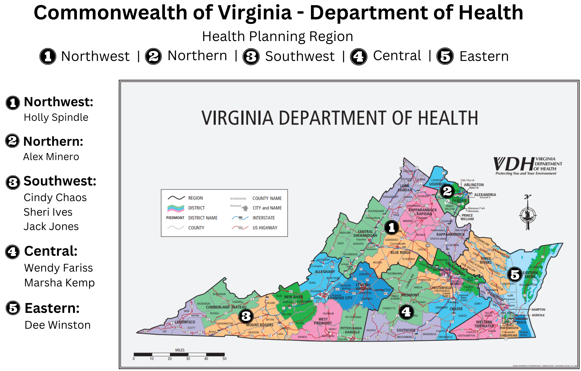Updated Virginia Regional Infection Preventionists Map