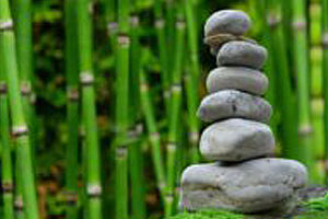 zen style stacked stones