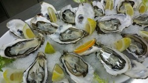 Raw oysters shells
