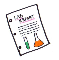 Cartoon image of lab report