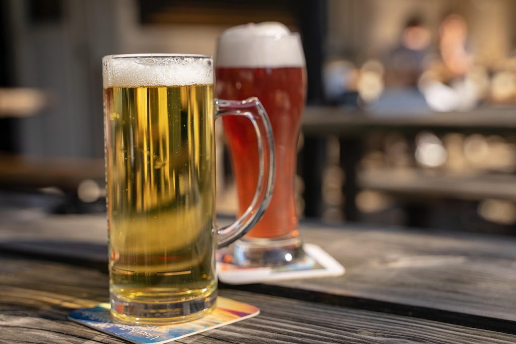 Two glasses of beer