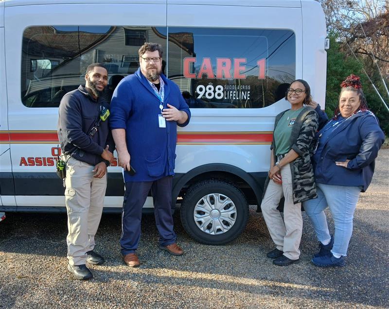 Photo of our Harm Reduction team with the Newport News Care Team.