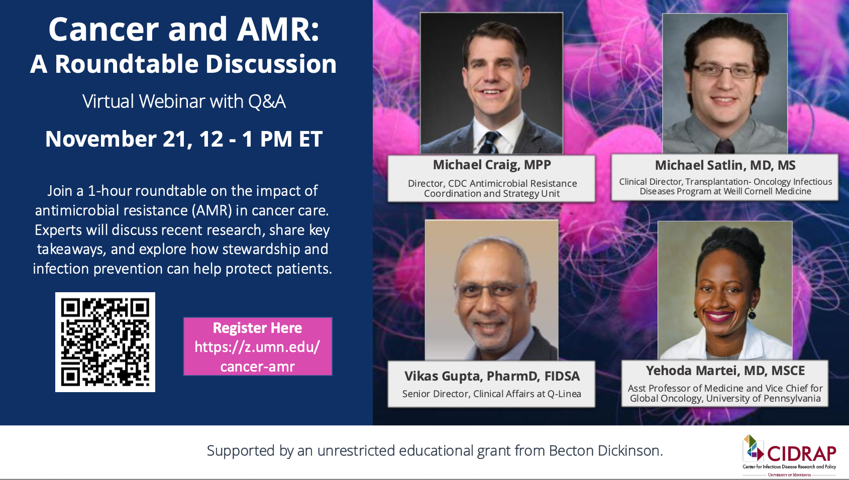 Mesa redonda sobre el cáncer y la resistencia a los antimicrobianos