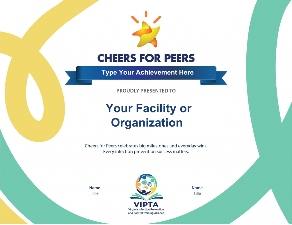 VIPTA Cheers for Peers Certificate