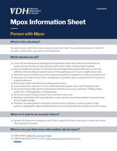 Mpox Info Sheet: Person with mpox