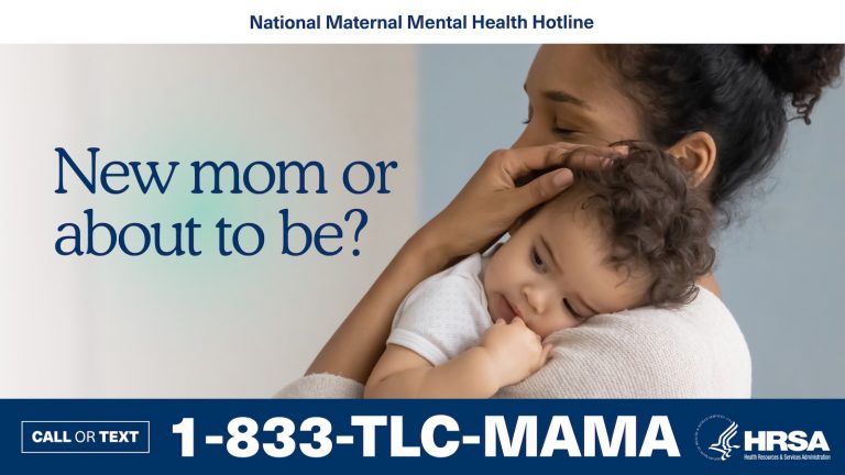 New mom or about to be? Call or text 1-833-TLC-MAMA