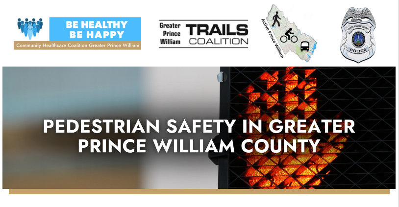 = Report cover that says 'Pedestrian Safety in Greater Prince William'