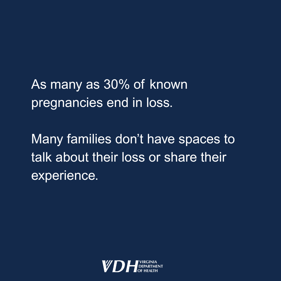 As many as 30% of known pregnancies end in loss. Many families don't have spaces to talk about their loss or share their experience.