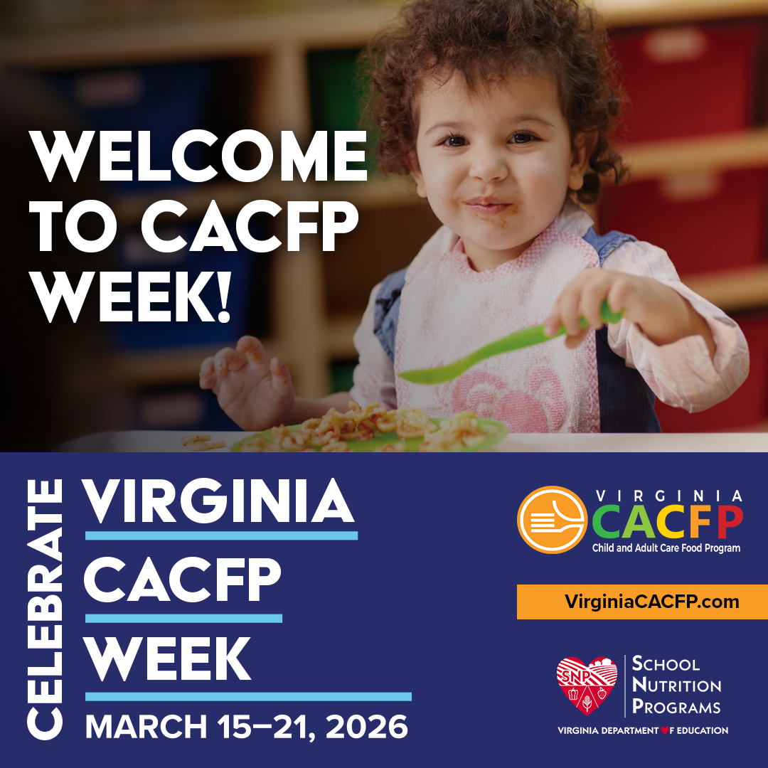"Welcome to CACFP Week" and photo of white baby