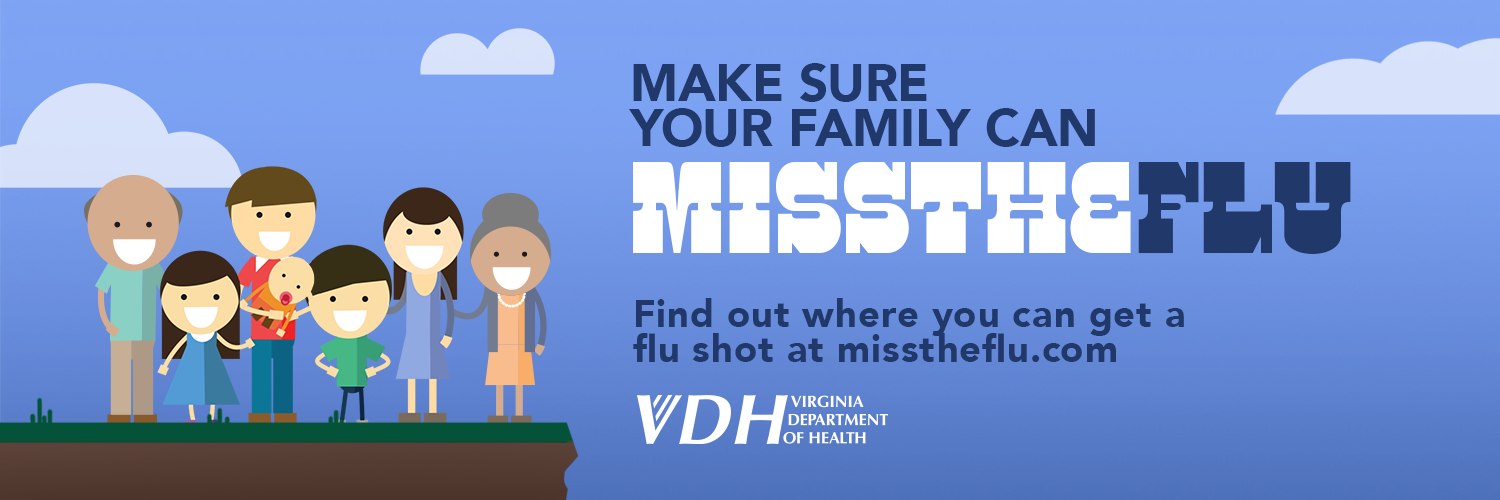 Miss the Flu Twitter Cover. Make sure your family can miss the flu. find out where you can get a flu shot at missthe.com