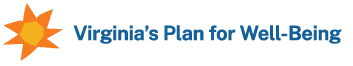 Sun logo with text that says Virginia's Plan for Well-Being