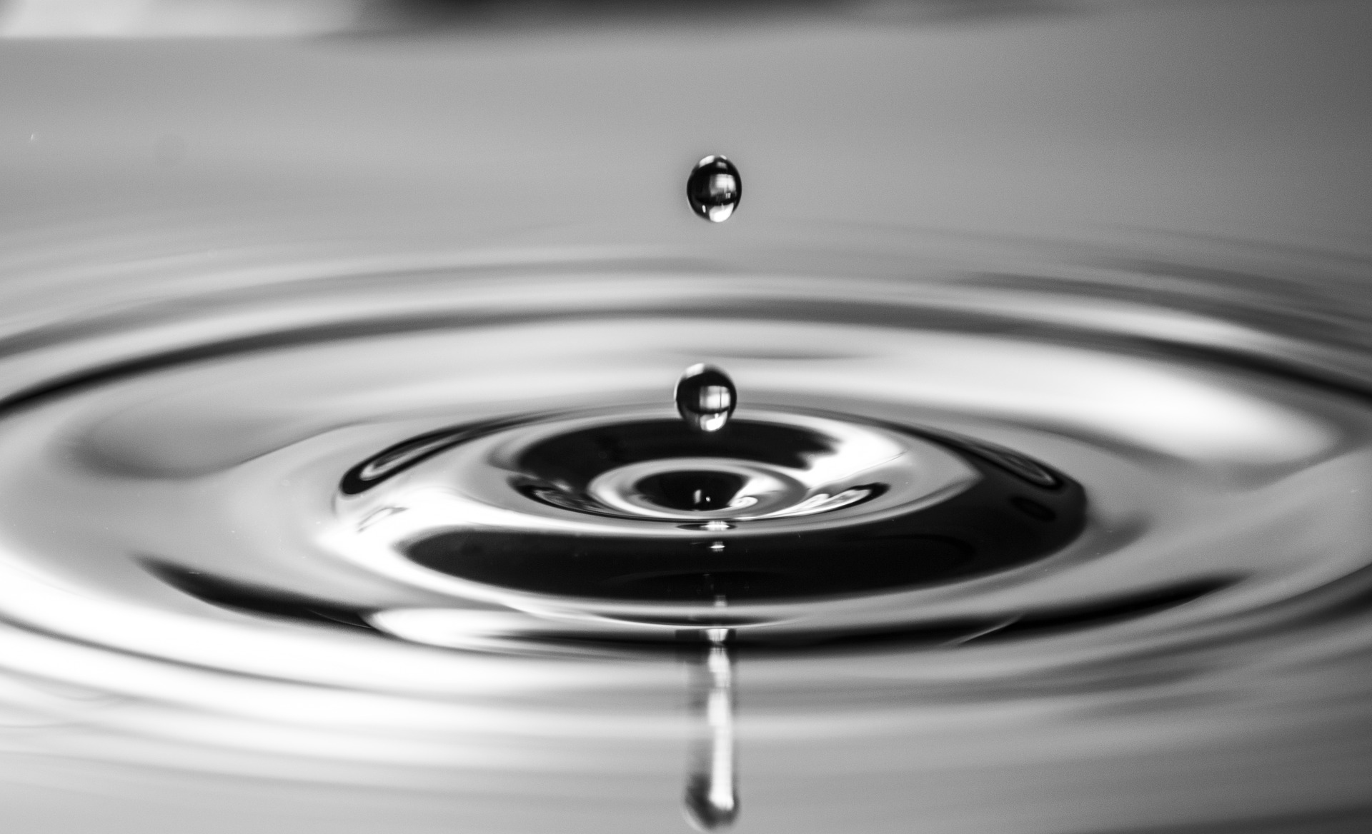 water drop with ripples