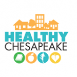 Healthy Chesapeake - Coalition of government and businesses for a healther Chesapeake graphic logo and website link.